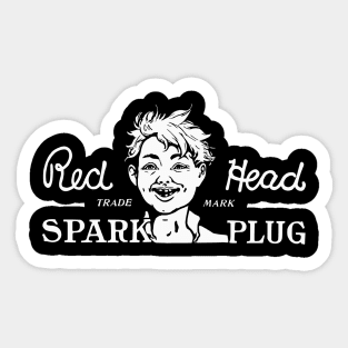 Vintage Red Spark Plug  Automotive Advertising Sticker